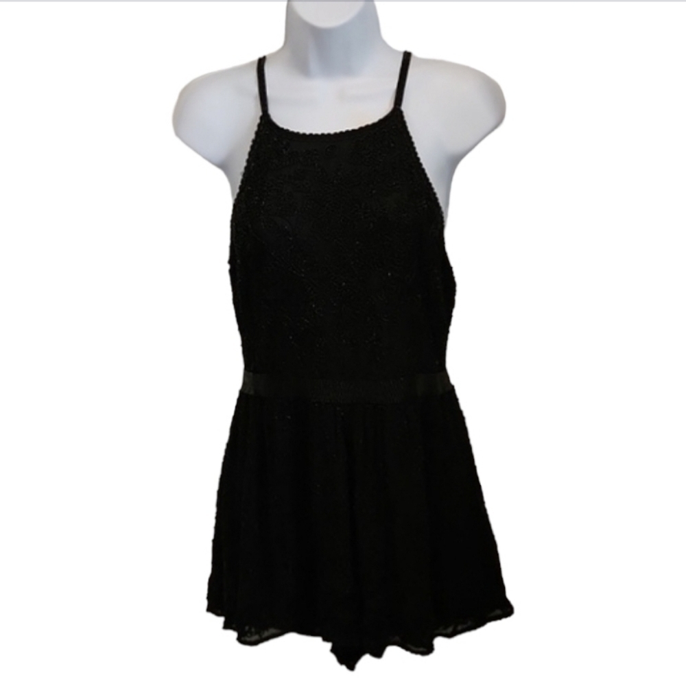 Ecote Beaded Formal Evening Romper